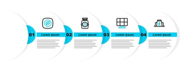 Hidroelektrik baraj güneş enerjisi paneli Propan benzin deposu ve yaprak ikonlu konumu ayarlayın. Vektör.