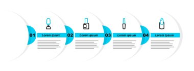Manikür ikonu için kırık tırnak törpüsü şişe cilası ve değirmen kesiciyi ayarla. Vektör.