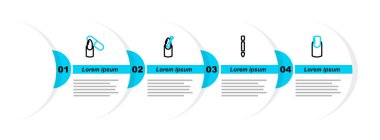 Tırnak manikürü satıcısını ve dosya simgesini ayarla. Vektör.