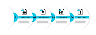 ZIP dosya belgesi DLL CSS ve WAV simgesini ayarla. Vektör.