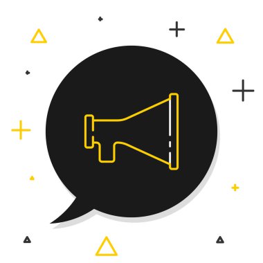 Beyaz arkaplanda Hat Megafonu simgesi izole edildi. Sözcü işareti. Renkli taslak konsepti. Vektör