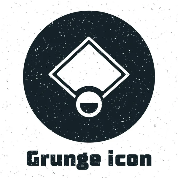 Grunge Baseball 아이콘은 배경에 분리되어 모노크롬 빈티지그리기 Vector — 스톡 벡터