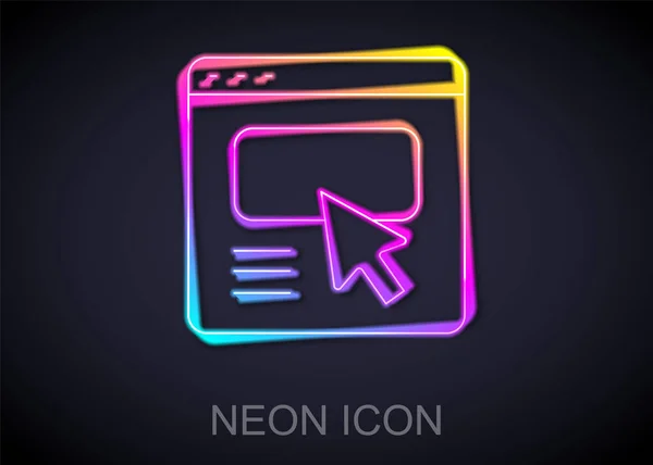 Leuchtendes Neon Line Oder Design Icon Isoliert Auf Schwarzem Hintergrund — Stockvektor