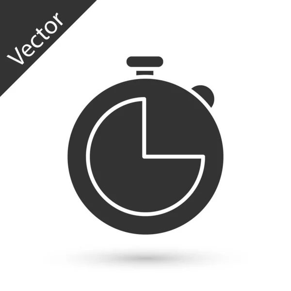 Graues Küchen Timer Symbol Auf Weißem Hintergrund Kochutensilien Vektorillustration — Stockvektor