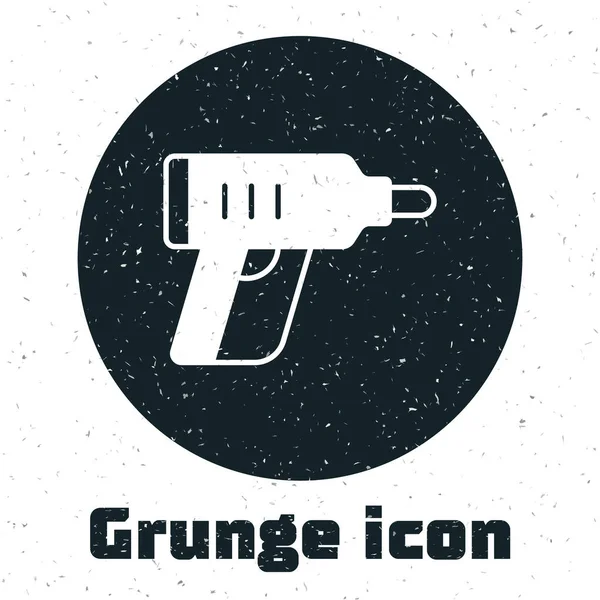 Icono Del Destornillador Inalámbrico Grunge Electric Aislado Sobre Fondo Blanco — Vector de stock