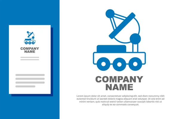 Icône Rover Bleu Mars Isolée Sur Fond Blanc Rover Spatial — Image vectorielle