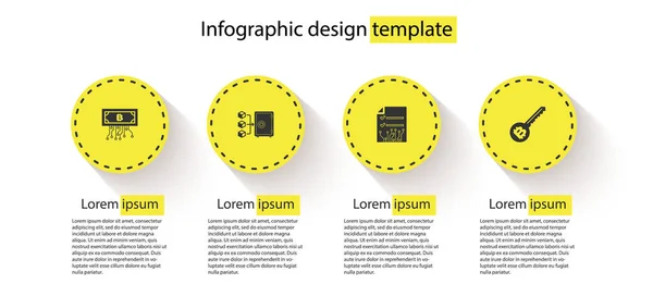 Set Kryptowährung Bitcoin Mit Schaltung Nachweis Des Einsatzes Smart Kontrakt — Stockvektor