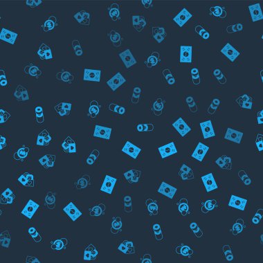 Güney Kore 'ye bozuk para, bayrak, suşi ve kilit ayarlayın. Vektör.