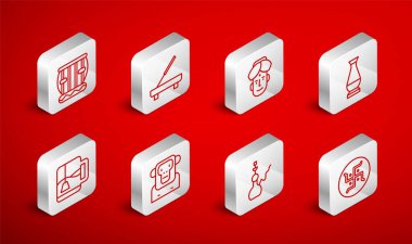 Sırayı Hindu gamalı haçı, kokulu spa çubuğu, Hintli adam, vazo, nargile, enstrüman tablası, maymun ve çay poşeti ikonlu bir fincan çay. Vektör