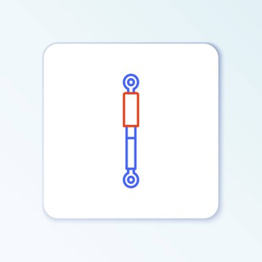 Hat şok emici simgesi beyaz arkaplanda izole edildi. Renkli taslak konsepti. Vektör.