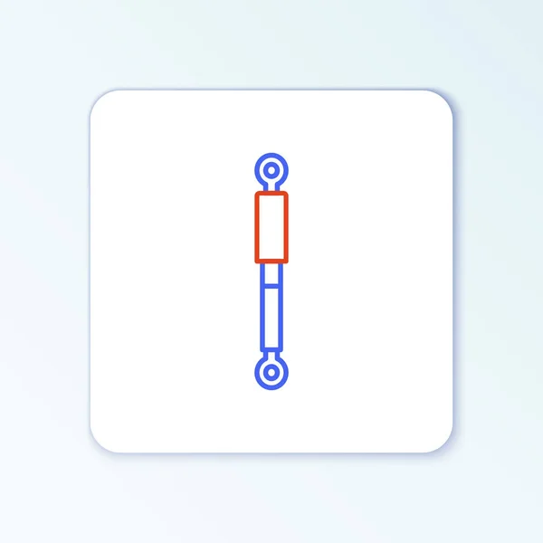 Line Stoßdämpfer Symbol Isoliert Auf Weißem Hintergrund Buntes Rahmenkonzept Vektor — Stockvektor