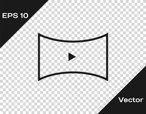 Black Online Play Video Ikon Isoleret Gennemsigtig Baggrund Film Strimmel – Stock-vektor