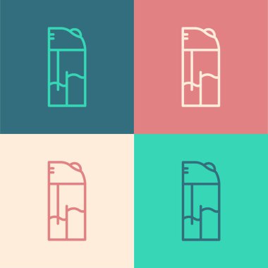 Pop Art Line Light simgesi renk arkaplanında izole edildi. Vektör.