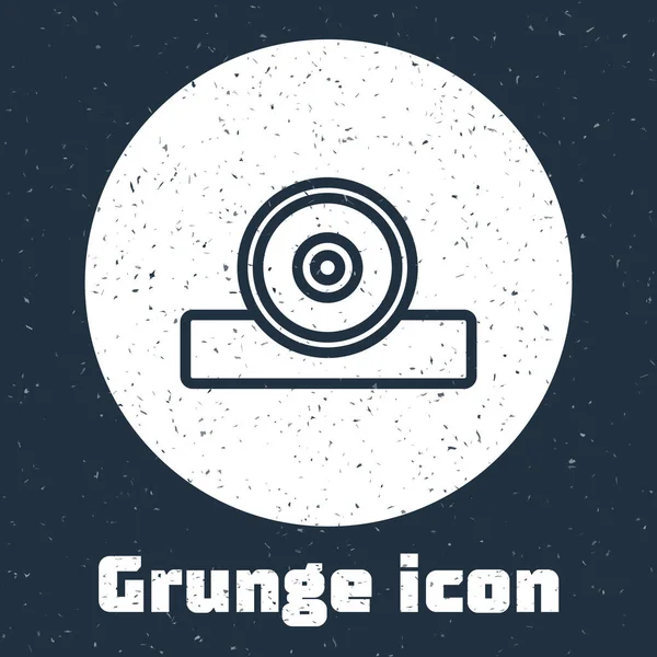 Grunge Line Hno Reflektor Symbol Isoliert Auf Grauem Hintergrund Geräte — Stockvektor