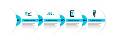 Hat sıcaklığı ve nem sensörü, akıllı kontrol tarım sistemi, bitki ve çiçek istatistik simgesi ayarla. Vektör