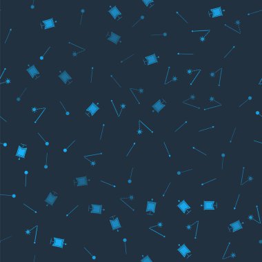 Ortaçağ bayrağı, mızrak, zincirli topuz ve pürüzsüz desen. Vektör.