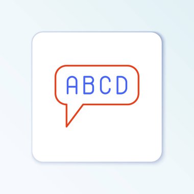 Beyaz arkaplanda satır alfabesi simgesi izole edildi. Renkli taslak konsepti. Vektör.