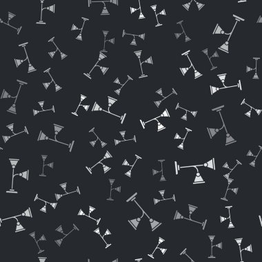 Gri zemin lamba ikonu, siyah arka planda izole edilmiş pürüzsüz desen. Vektör.