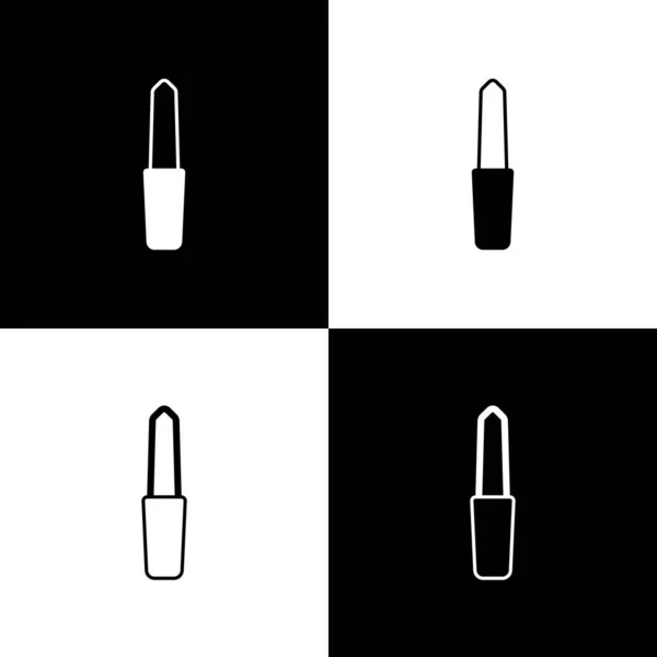 Установите Значок Nail File Черно Белом Фоне Маникюр Вектор — стоковый вектор