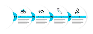 Set line Baseball coach sock boot and Team of baseball players icon. Vector.