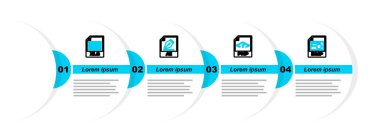 BMP dosya belgesi PHP AI ve XLS simgesini ayarla. Vektör.