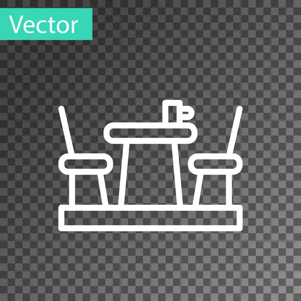 프랑스 아이콘은 배경에 분리되어 테이블 Vector — 스톡 벡터