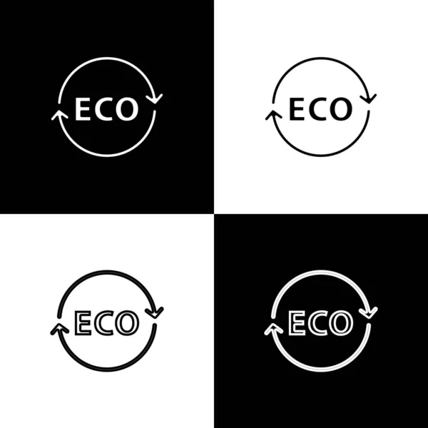 Set Banner Label Tag Logo Eco Green Healthy Food Icon — Stock Vector