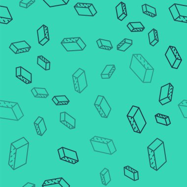 Siyah çizgi çivi dosya simgesi yeşil arkaplanda kusursuz desen izole etti. Manikür aleti. Vektör.