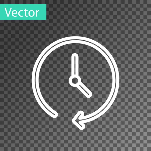 화이트 아이콘은 배경에서 분리되었다 시간의 Vector — 스톡 벡터