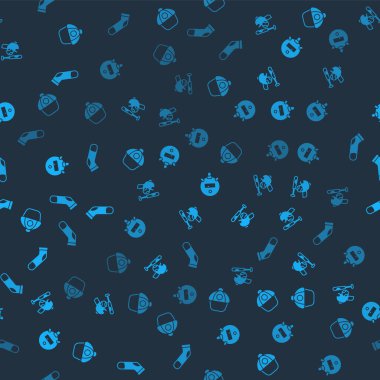 Beyzbol şapkası, beysbol sopası, şapka, Stopwatch ve çorap. Vektör.