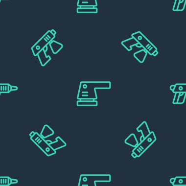 Hat elektrikli zımpara makinesi, boya spreyi ve kablosuz tornavida. Vektör.