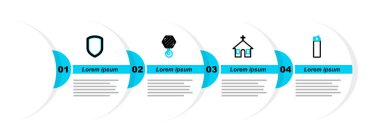 Lighter Church Endüstriyel Kanca ve Kalkan ikonunu inşa ediyor. Vektör.