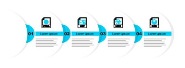 PSD dosya belgesi MP3 GIF ve HTML simgesini ayarla. Vektör.