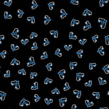 Çizgi Sapanı simgesi siyah arkaplanda izole edilmiş. Vektör.