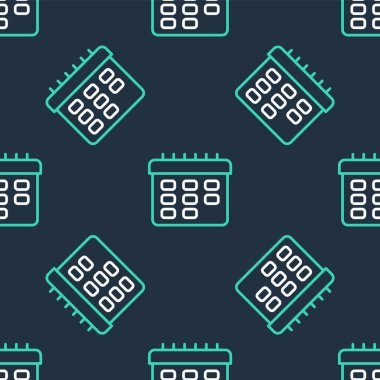 Çizgi Okulu zaman çizelgesi simgesi siyah arkaplanda izole edilmiş. Vektör.