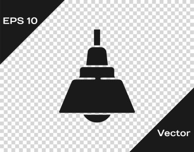 Şeffaf arkaplanda Kara Avize simgesi izole edildi. Vektör.