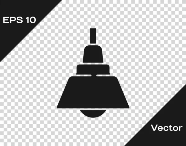 Icono Candelabro Negro Aislado Sobre Fondo Transparente Vector — Vector de stock