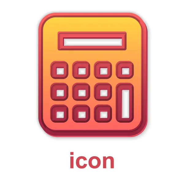 Gold Calculator Symbol Isoliert Auf Weißem Hintergrund Buchhalterisches Symbol Business — Stockvektor