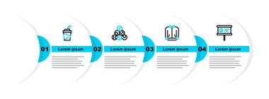 Çizgi Planlama Stratejisi Beyzbol tişörtü ve su ikonlu kağıt bardak. Vektör.