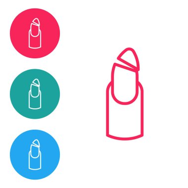 Kırık tırnak simgesi beyaz arkaplanda izole edilmiş. Tırnağı çatlamış. Simgeleri daire düğmelerine ayır. Vektör.