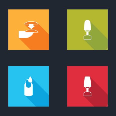 Sahte tırnaklar, manikür, manikür ve ikon için öğütücü. Vektör.