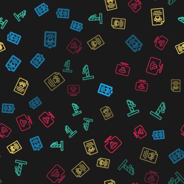 Çizgi çizgisi olan klinik kayıt hayvanı, kedi tırmalama tahtası ve kusursuz desenli burun. Vektör.