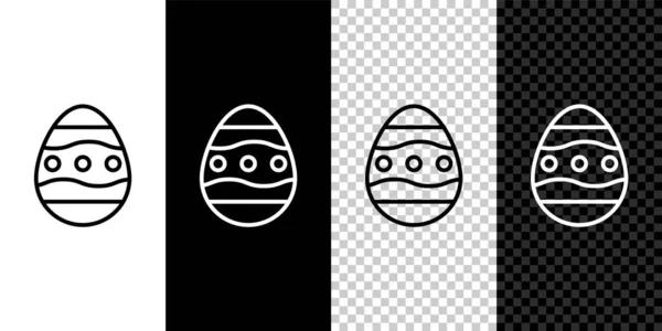 Ορισμός Εικόνας Πασχαλινού Αυγού Ασπρόμαυρο Φόντο Καλό Πάσχα Εικονογράφηση Διανύσματος — Διανυσματικό Αρχείο
