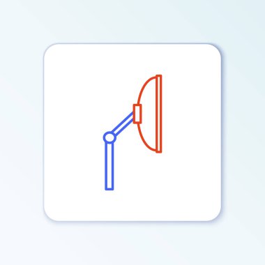 Çizgi Windscreen sileceği simgesi beyaz arkaplanda izole edildi. Renkli taslak konsepti. Vektör.