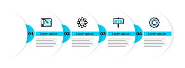 Sun Peace Flower ve Vinil oyuncu simgesini ayarla. Vektör.