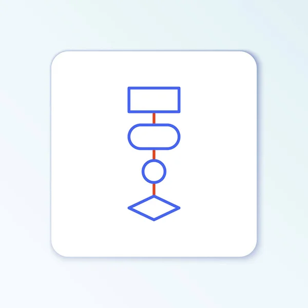 Line Algorithm Icon Isolated White Background Algorithm Symbol Design Artificial — Stock Vector