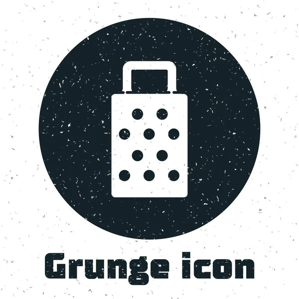 Grunge Grater Icon Isolated White Background Kitchen Symbol Cooking Utensil — Stock Vector