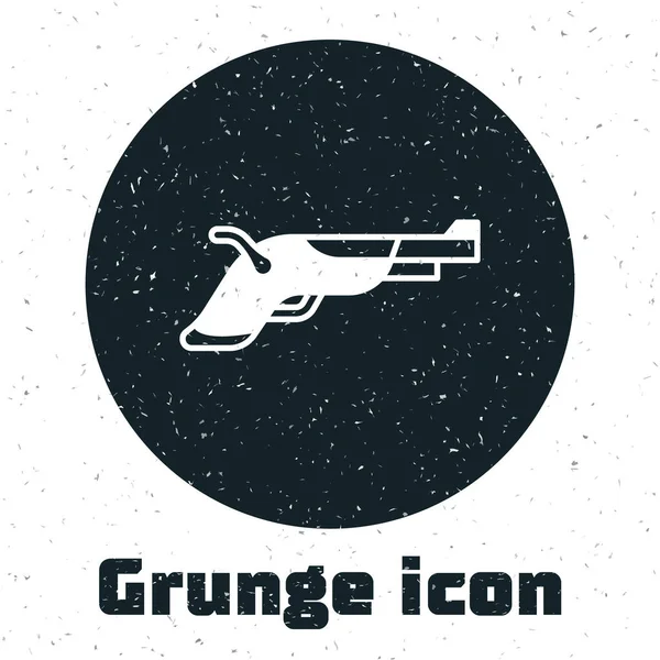 Grunge Vintage Pistolas Icono Aislado Sobre Fondo Blanco Arma Antigua — Vector de stock