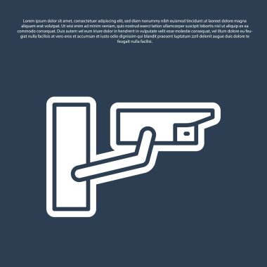 Pop sanat güvenlik kamerası ikonu renk arkaplanda izole edildi. Vektör.