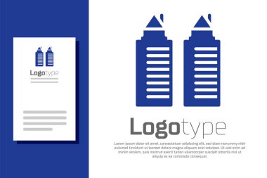Dnipro şehir ikonundaki iki yüksek konut kulesi beyaz arka planda izole edildi. Logo tasarım şablonu elemanı. Vektör.